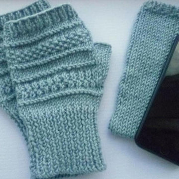 Sampler Mittens and Phone Cosy