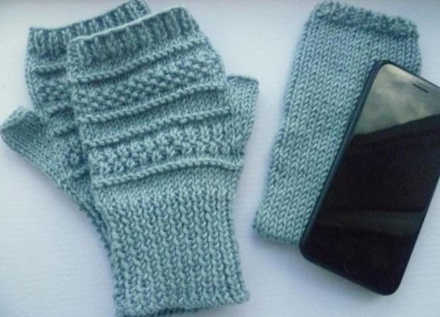 Sampler Mittens and Phone Cosy