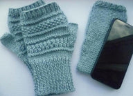 Sampler Mittens and Phone Cosy
