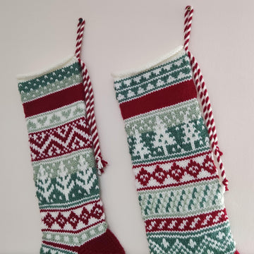 Personalised Nordic Fairisle Christmas Stockings