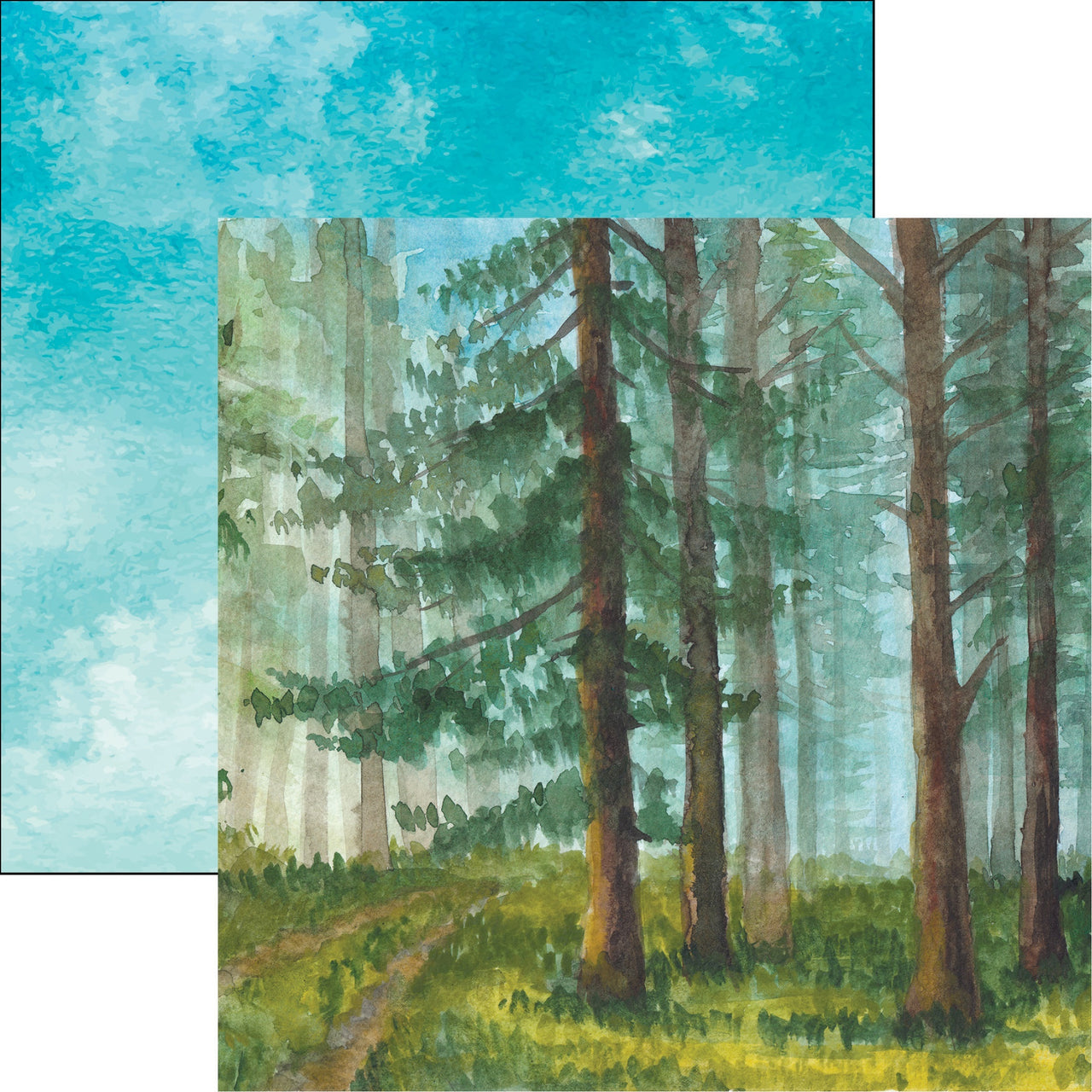 Reminisce What Dreams May Come Double-Sided Cardstock 12"X12" 25/Pkg - Watercolor Forest