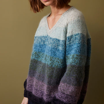 Brampton - Jumper Knitting Pattern For Women in Debbie Bliss Fine Donegal & Angel by Debbie Bliss
