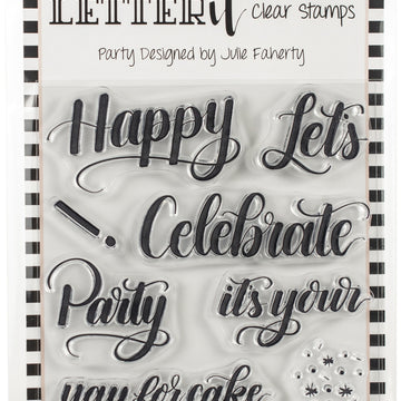 Ranger Letter It Clear Stamp Set 4"X6" - Party