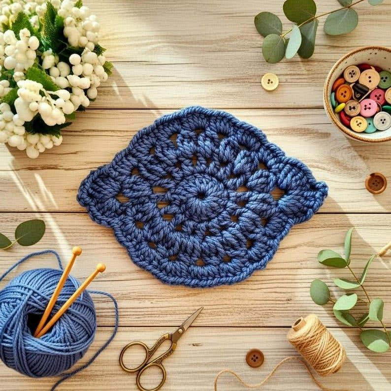 Crochet Oval Coaster & Holder Pattern – Home Décor PDF + Video Tutorial