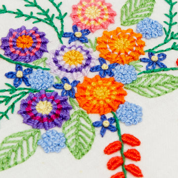 DMC Colour Blossom Embroidery Pattern - PAT1234 - Downloadable PDF