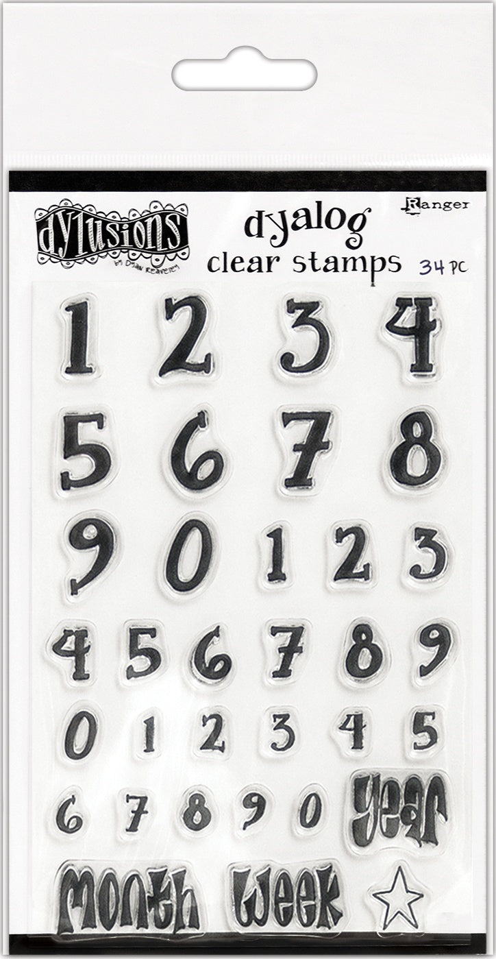 Ranger Dyan Reaveley's Dylusions Clear Stamps 4"X8" - Numerology