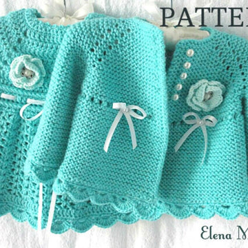 Knitting Pattern Baby Cardigan Crochet Pattern Baby Dress
