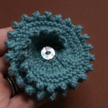 Floral spiral pin or hair accessory
