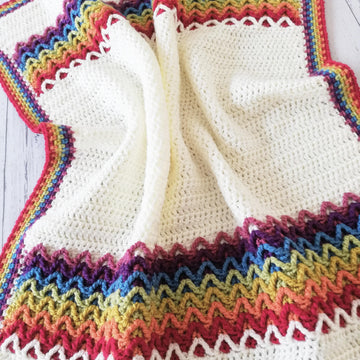 Rainbow  Waves Blanket