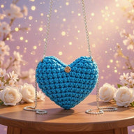 Crochet Heart Bag Pattern – Macrame Purse PDF + Video Tutorial