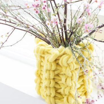Arm Knit Vase + Arm Knitting How-To