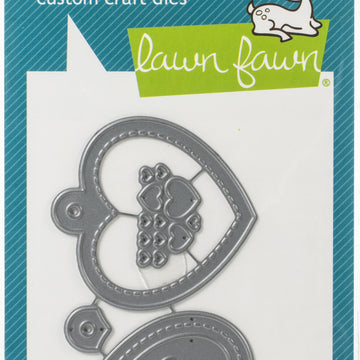 Lawn Fawn Lawn Cuts Custom Craft Die - Heart Shaker Gift Tag