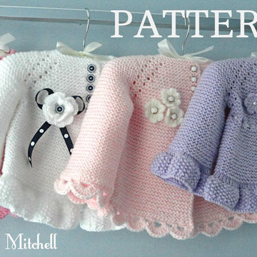 Pattern Baby Girl Jacket Newborn Girl Coat Knitting Cardigan Ava