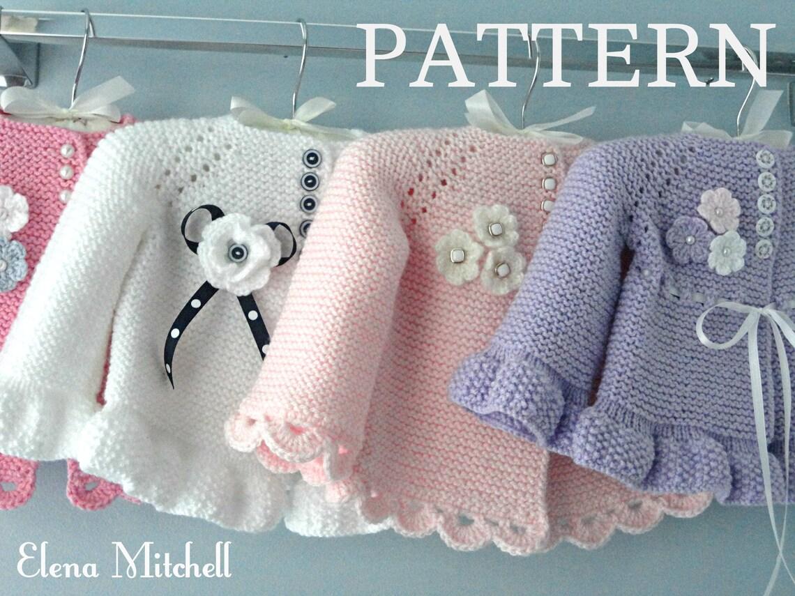 Pattern Baby Girl Jacket Newborn Girl Coat Knitting Cardigan Ava