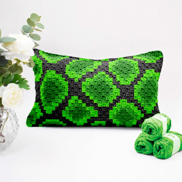 Green Snake Pillow cushion C2C Crochet Pattern