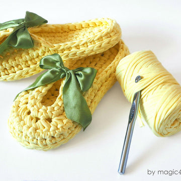 Adjustable T-shirt yarn slippers