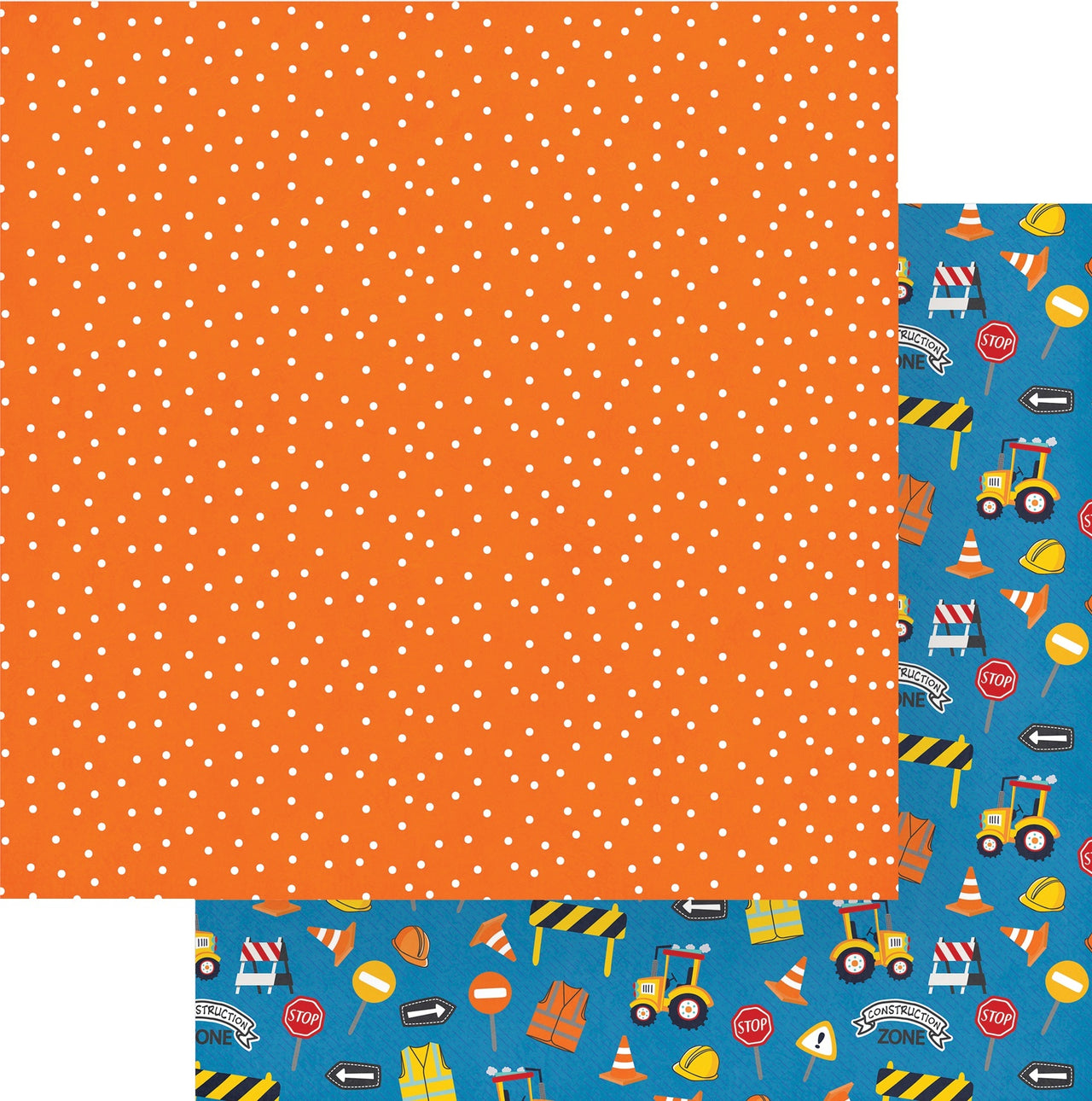 Photoplay Paper Little Builder Double-Sided Cardstock 12"X12" 25/Pkg - Construction Zone