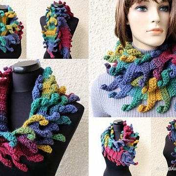 Easy Crochet Scarf Multicolor Carnival