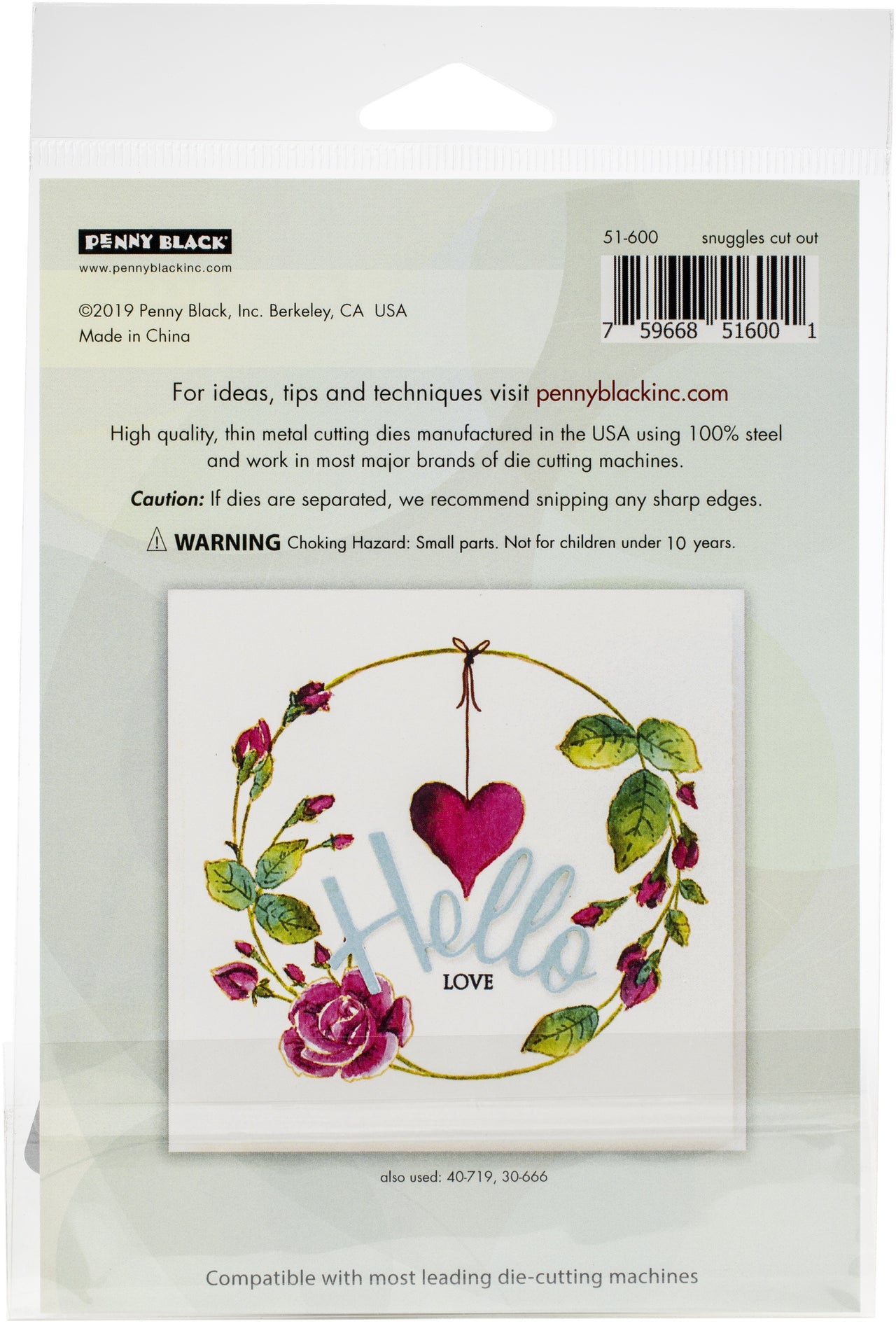 Penny Black Creative Dies - Snuggles Cut Out 2.5"X2.9"
