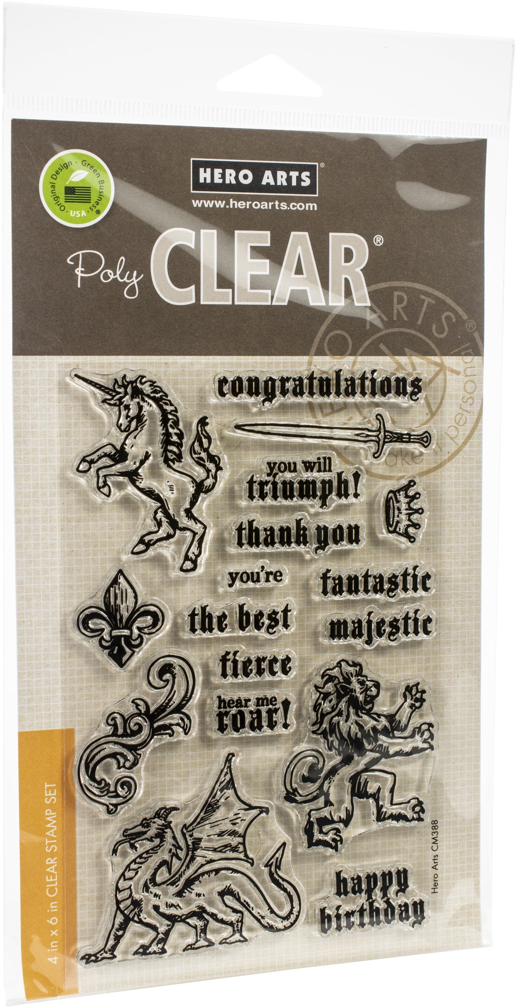 Hero Arts Clear Stamps 4"X6" - Majestic Beasts