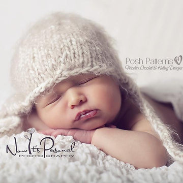 Earflap Baby Hat Knitting Pattern PDF 144