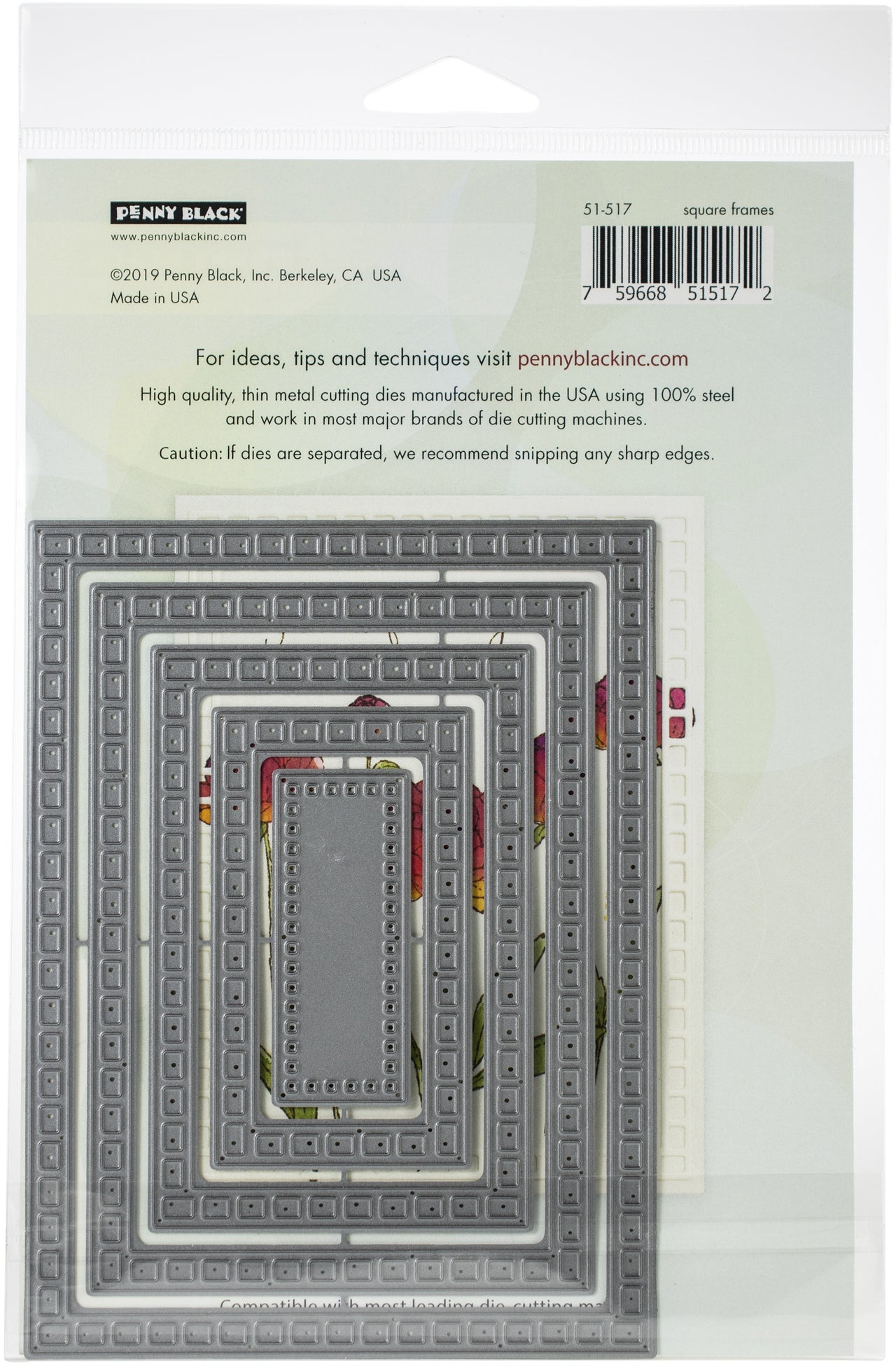 Penny Black Creative Dies - Square Frames 5.4"X4.2"