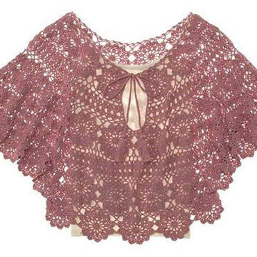 Lace Crochet Capelet Top – Boho Festival Crop Top