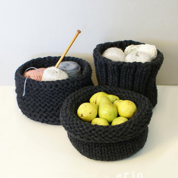 Chunky Knit Baskets Set of 3 (homdec013)