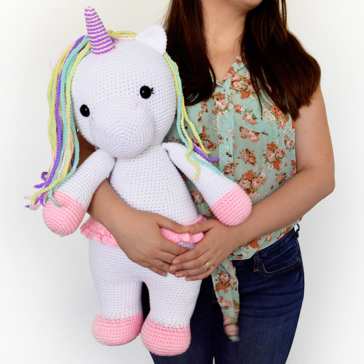 Betsy the Big Unicorn Crochet Plushie