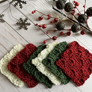 Christmas C2C Coaster Set