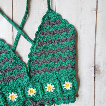 Crochet Floral Bralette - UK terms