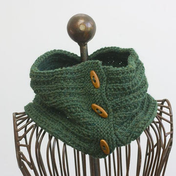 Knit Button Neck Warmer Scart