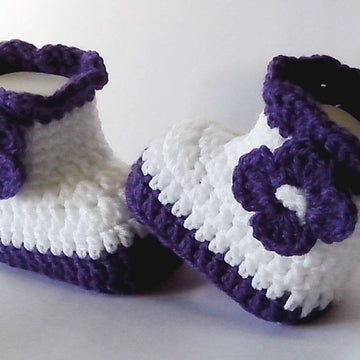 Flowers Baby Booties