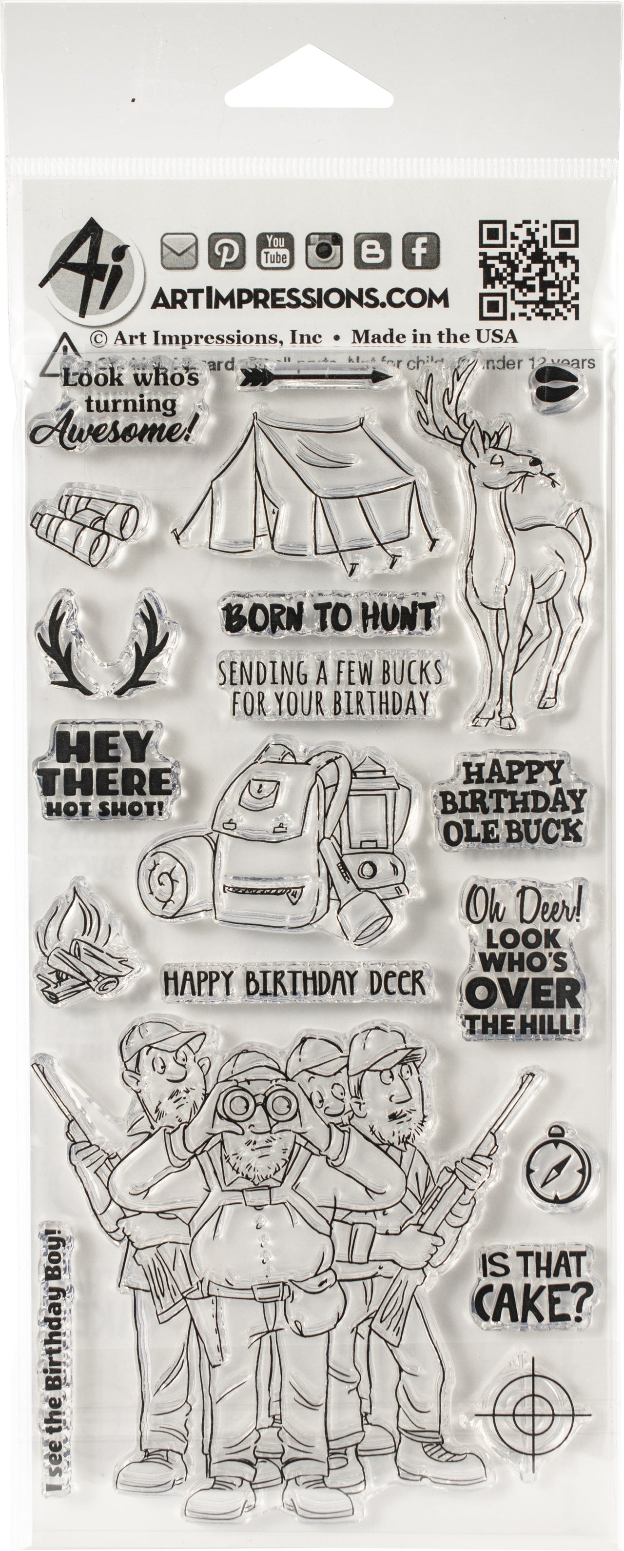 Art Impressions Work & Play Clear Stamps - Ole Buck