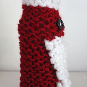 Knitted Santa Bottle Holder