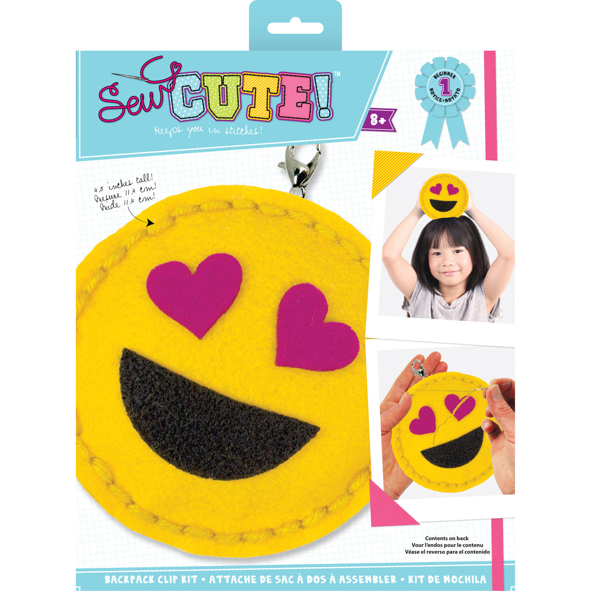 American Crafts Sew Cute! Mini Felt Kit - Emoji Heart Eyes