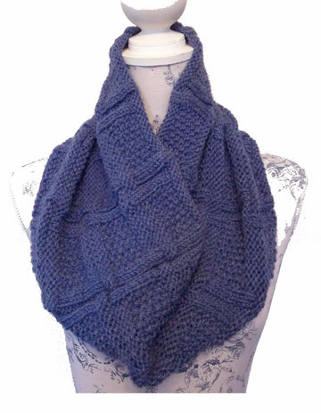 Aran Tweed Reversible Cowl Neck Warmer