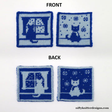Cats in Winter Coasters