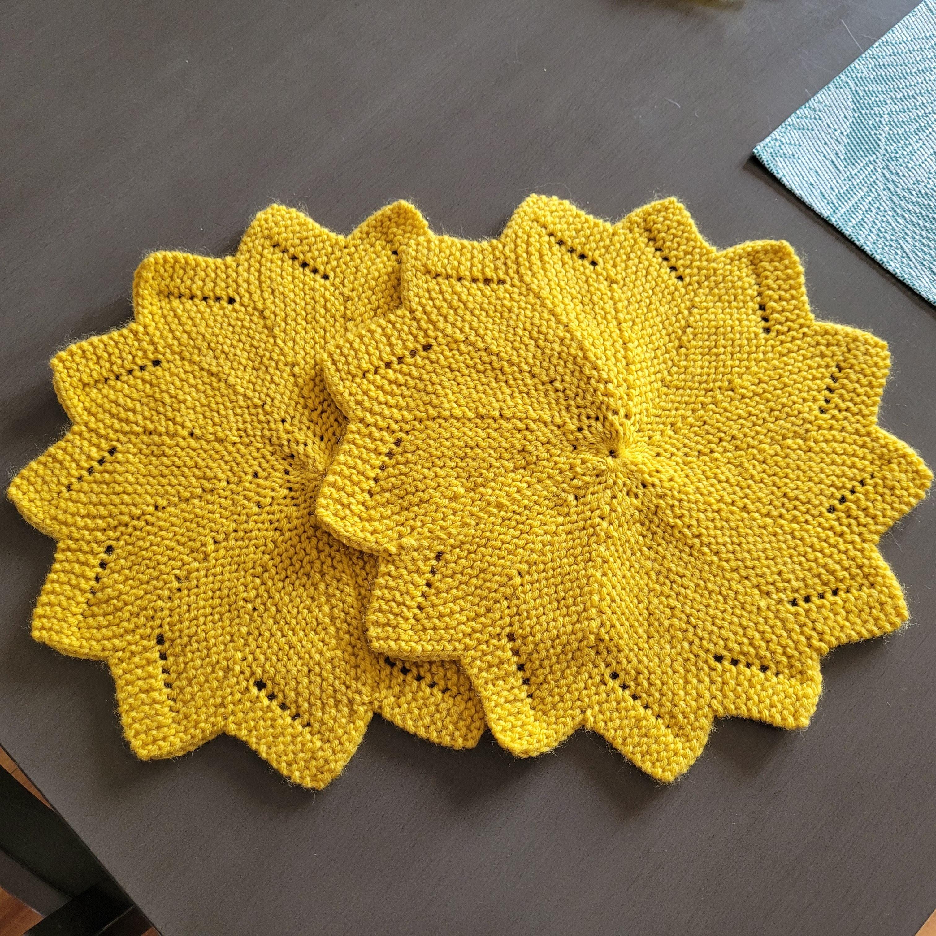 Petal Dishcloth and Coaster