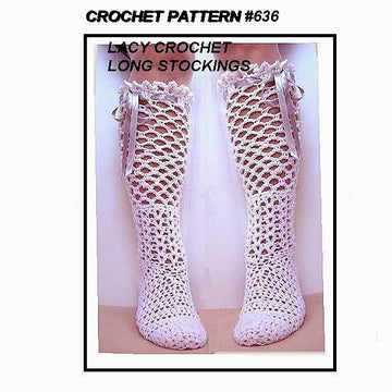 636 LACY FISH-NET CROCHET STOCKINGS