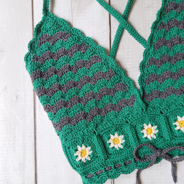 Crochet Floral Bralette - UK terms