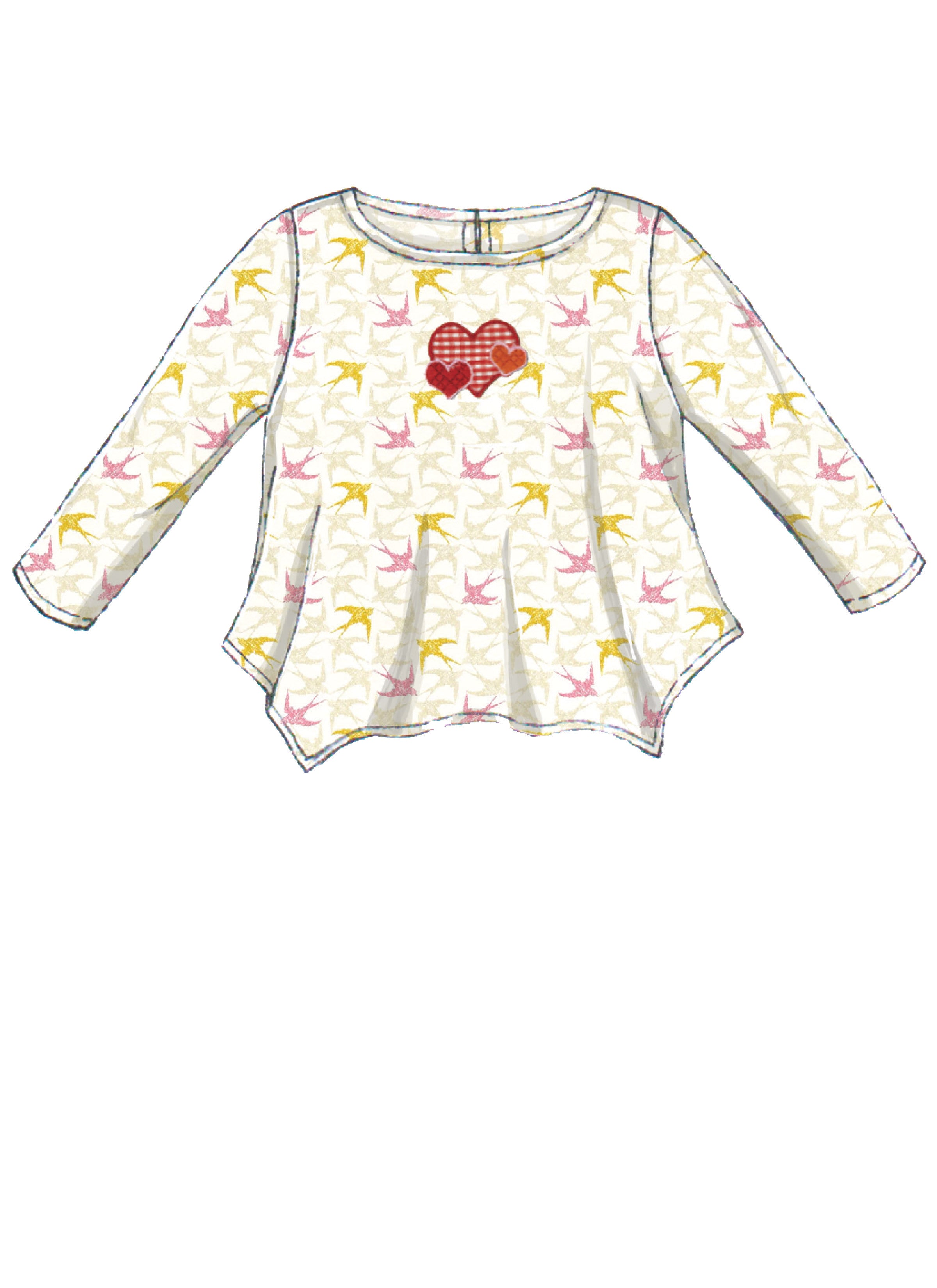 McCall's Infants Contrast Tops and Leggings M7677 - Sewing Pattern