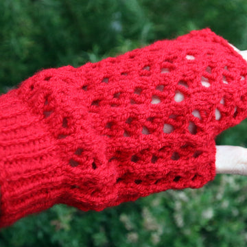 Knitted christmas Wrist Warmers