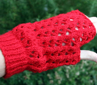Knitted christmas Wrist Warmers