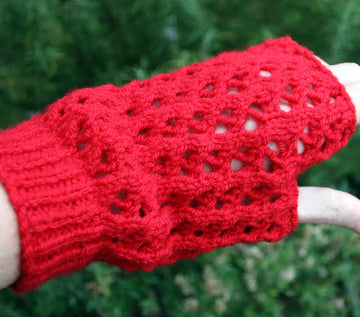 Knitted christmas Wrist Warmers