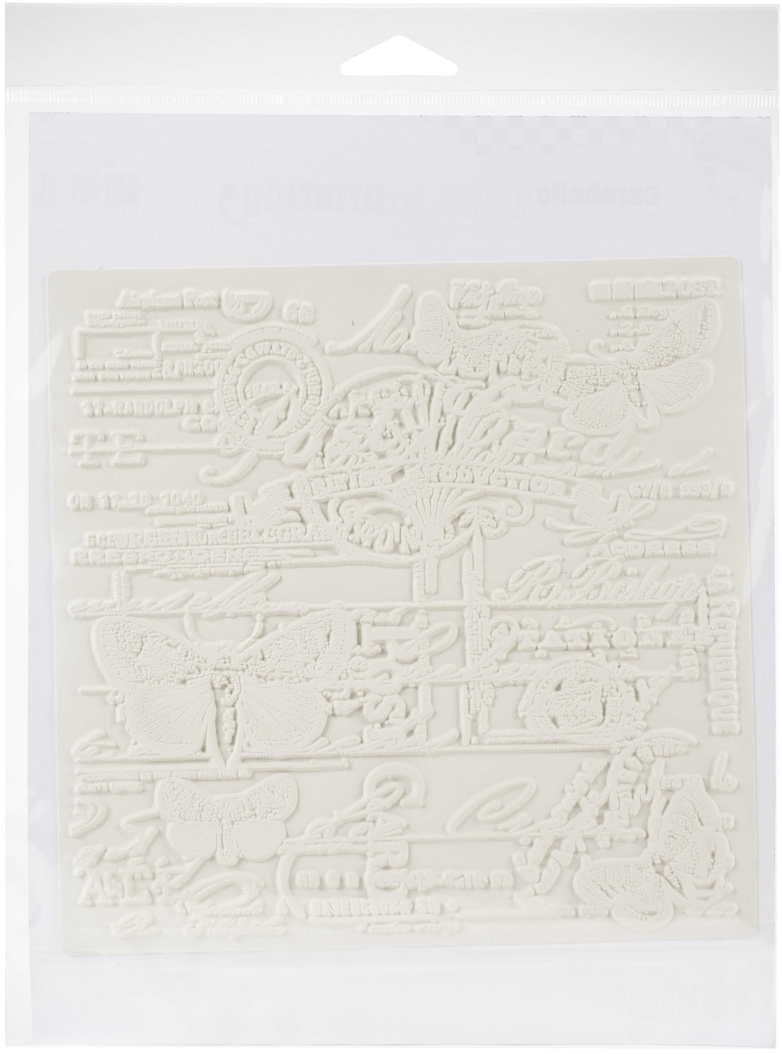 Carabelle Studio Art Printing Square Rubber Texture Plate - Postcard