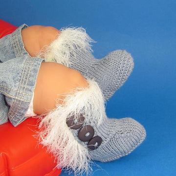 Baby Super Furry 3 Button Booties (Boots Bootees)