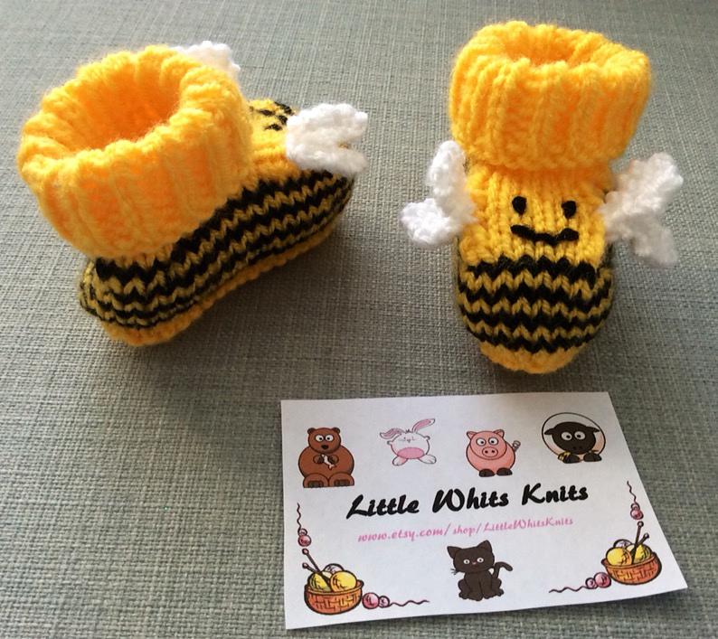 Bumblebee Baby Booties
