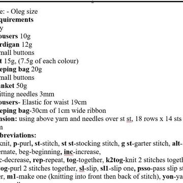 285- Baby Toy Meerkat Clothes Knitting Pattern #285