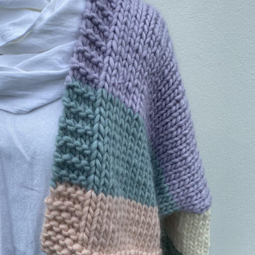 Olive - Colour Block Cardigan